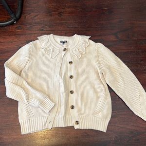 Who What Wear cream crochet cardigan